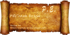 Péntek Erina névjegykártya